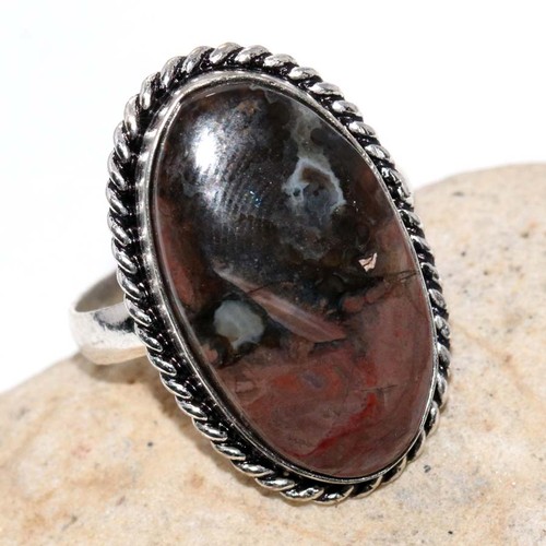 Anello agata bastone placcato