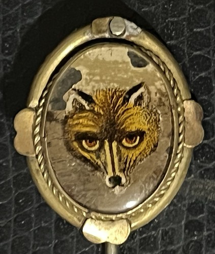 Antica spilla bastone - , maschera